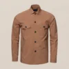 Eton Wind Over Shirt Brown Off The Water