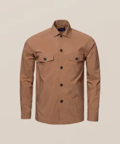 Eton Wind Over Shirt Brown Off The Water
