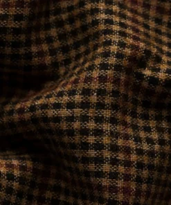 Off The Water Eton Brown Checked Cotton Wool Cashmere Over Shirt