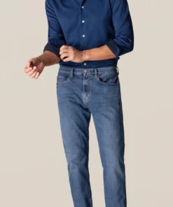 Eton Blue Satin Indigo CONTEMPORARY FIT Shirt Off The Water