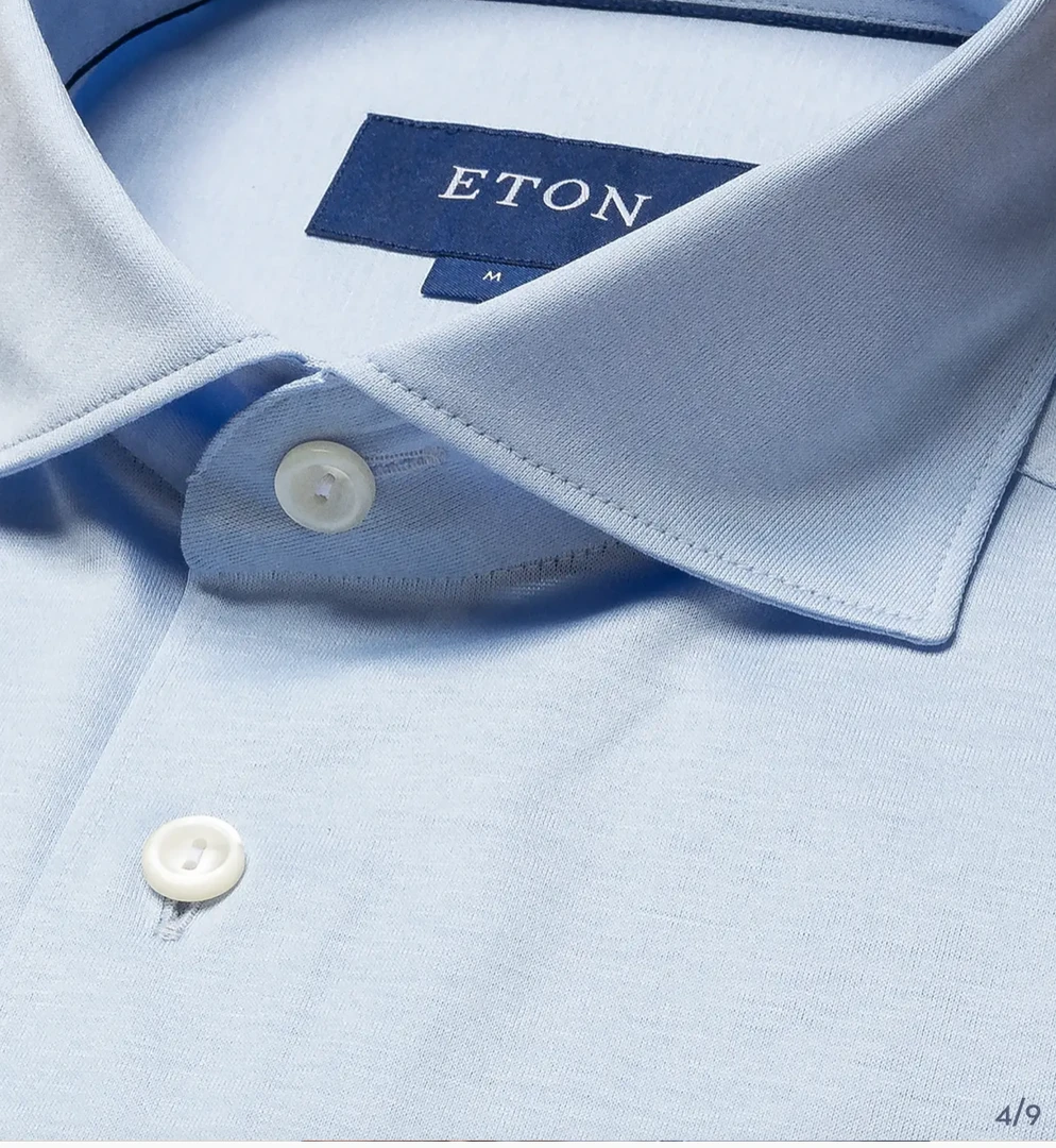 Eton Knitted Long Sleeve Jersey Shirt Slim Fit 3 Eton Knitted Long Sleeve Jersey Shirt Slim Fit