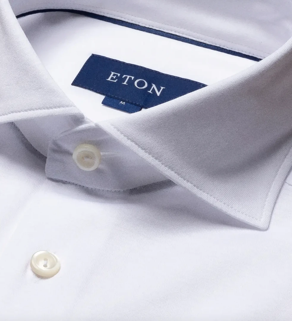 Eton Knitted Long Sleeve Jersey Shirt Slim Fit 6 Eton Knitted Long Sleeve Jersey Shirt Slim Fit