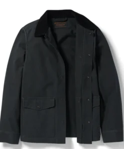 Off The Water Filson Dry Tin Cloth Ranch Jacket In Raven