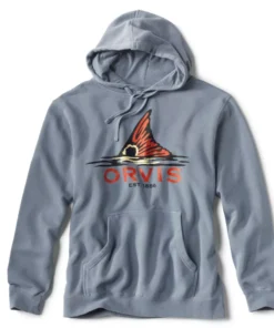 Rod & Rivet Orvis Logo Hoodie Blue Off The Water