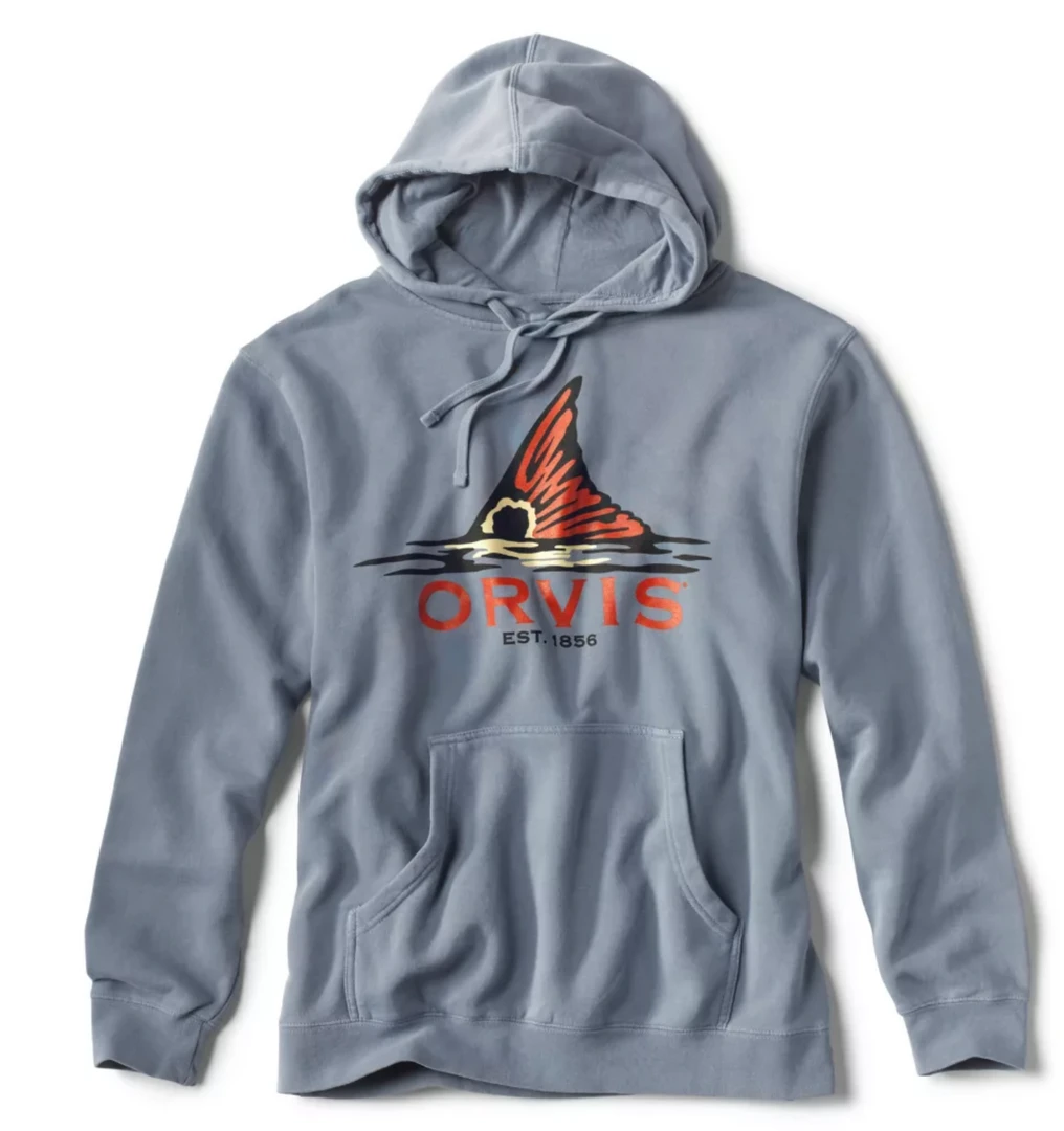 Rod & Rivet Orvis Logo Hoodie Blue Off The Water 1 Rod & Rivet Orvis Logo Hoodie Blue Off The Water