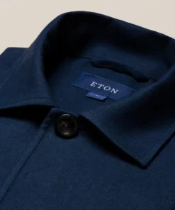 Eton Double Faced Overshirt Navy Off The Water