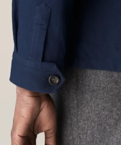 Eton Double Faced Overshirt Blue Off The Water