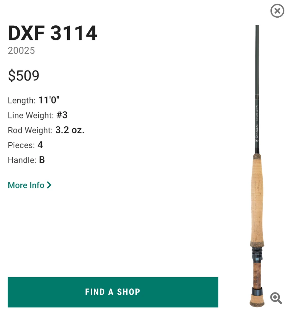 Douglas DXF ESN Rod Series 6 Douglas DXF ESN Rod Series