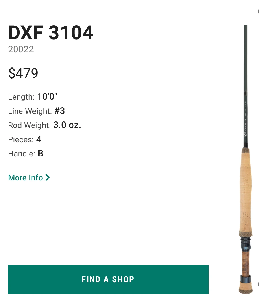 Douglas DXF ESN Rod Series 4 Douglas DXF ESN Rod Series