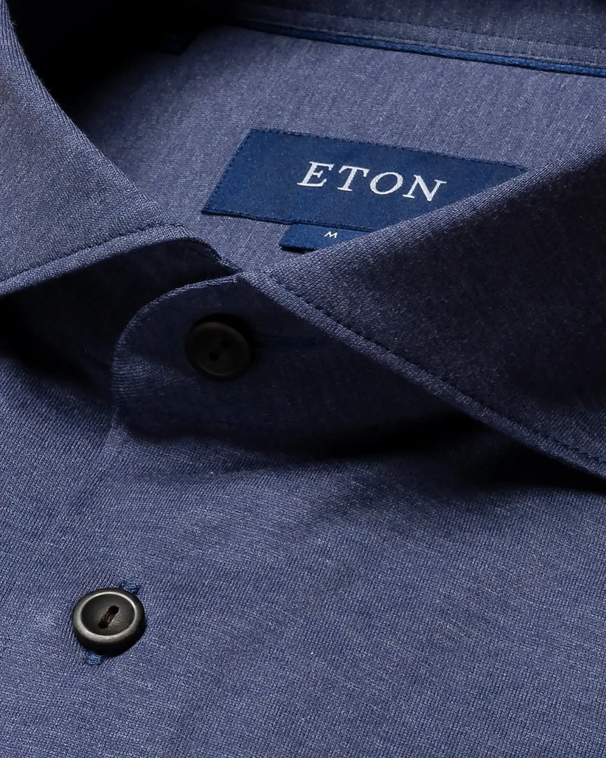 Eton Blue Long Sleeve Jersey Shirt 2 Eton Blue Long Sleeve Jersey Shirt