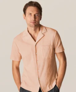 Eton Orange Terry Cloth Resort Shirt Off The Water