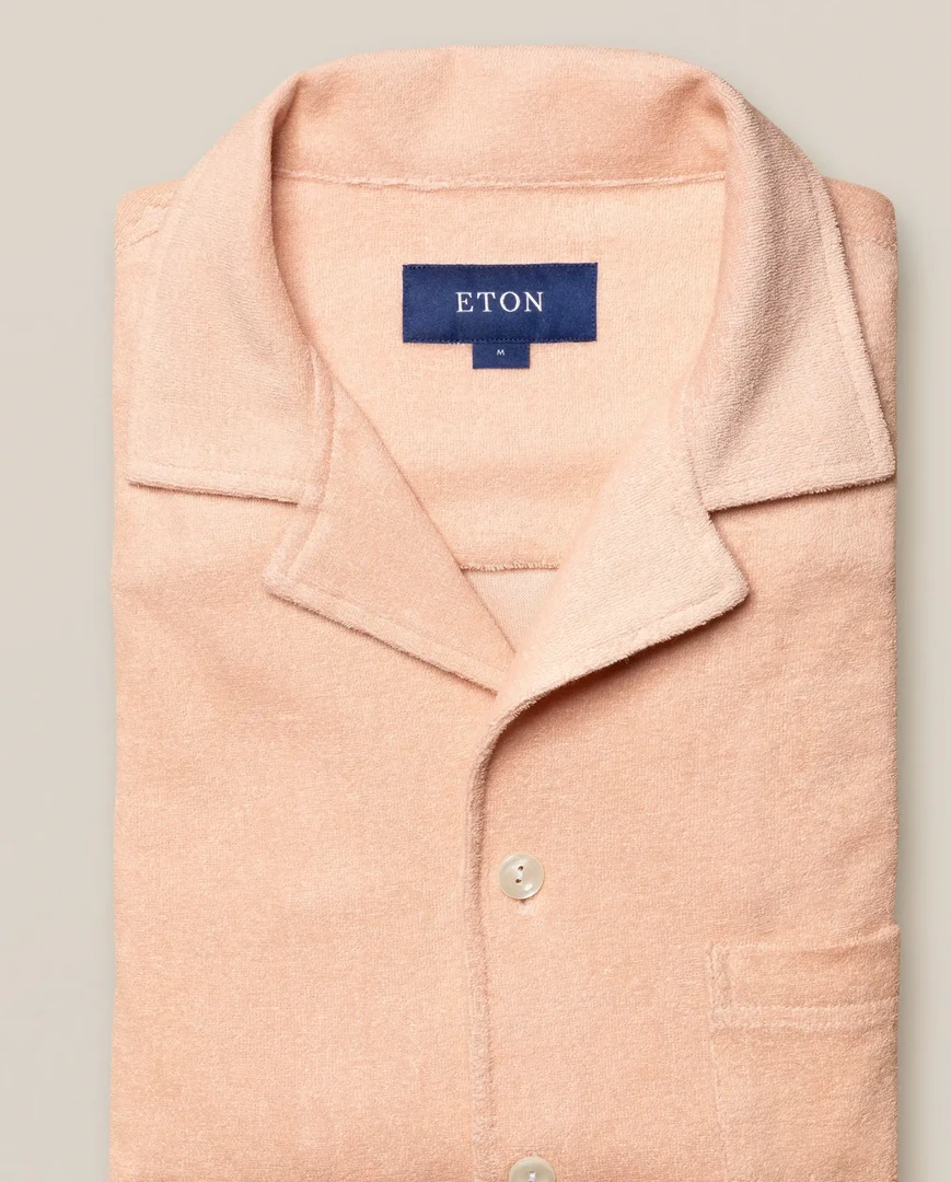 Eton Orange Terry Cloth Resort Shirt Off The Water 2 Eton Orange Terry Cloth Resort Shirt Off The Water