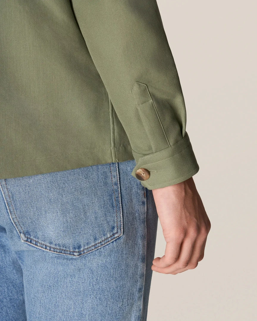 Eton Double Faced Overshirt Green Off The Water 3 Eton Double Faced Overshirt Green Off The Water