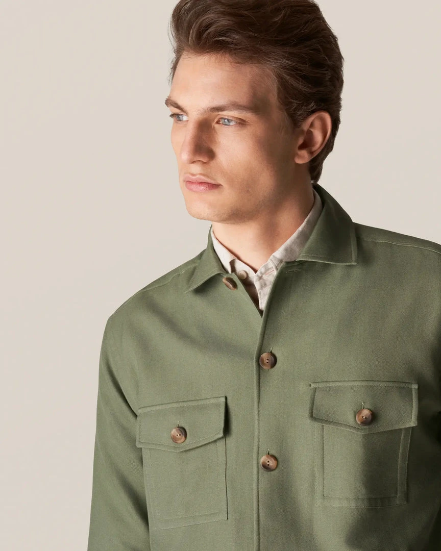 Eton Double Faced Overshirt Green Off The Water 4 Eton Double Faced Overshirt Green Off The Water