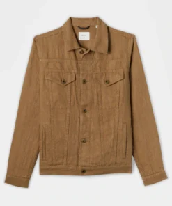 Billy Reid Tupelo Trucker Jacket Linen Off The Water