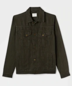 Billy Reid Tupelo Trucker Jacket Linen Off The Water