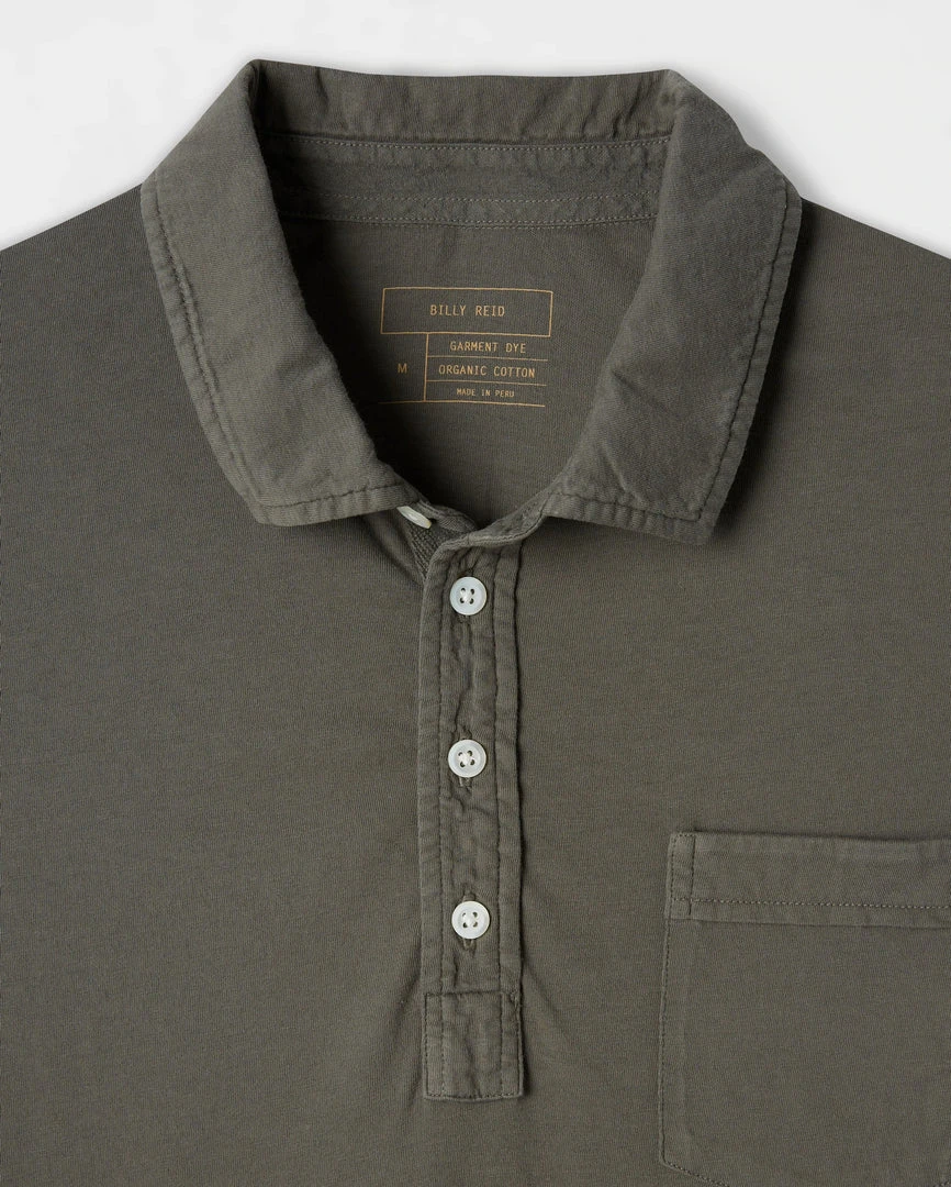 Billy Reid Pensacola Polo Washed Grey 2 Billy Reid Pensacola Polo Washed Grey